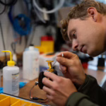 Group technician at work