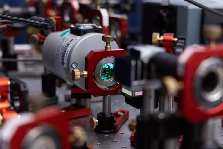 Optics equipment in the lab
